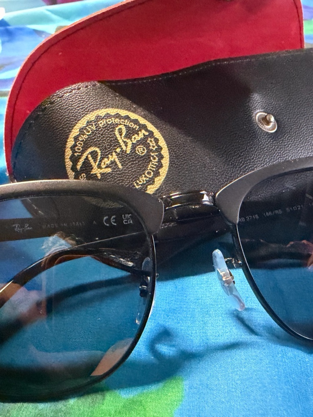 Ray-Ban clubmaster metal Black Sunglasses